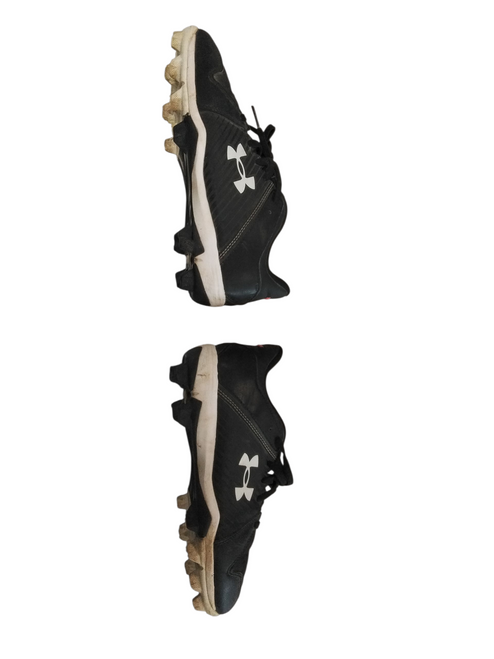 Vist Large View of Product Image Which is Used Under Armour LEADOFF BB/SB Cleats Black Junior 04 11866-S000027177