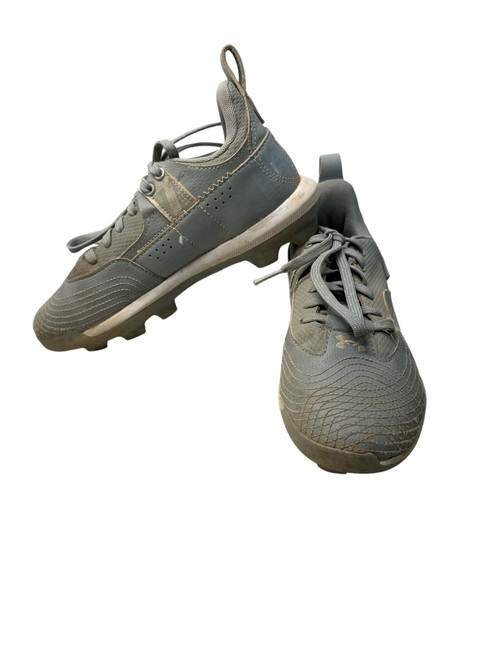 Vist Large View of Product Image Which is Used Under Armour HARPER BB CLEATS S-55 BB/SB Cleats Grey And White Junior 02.5