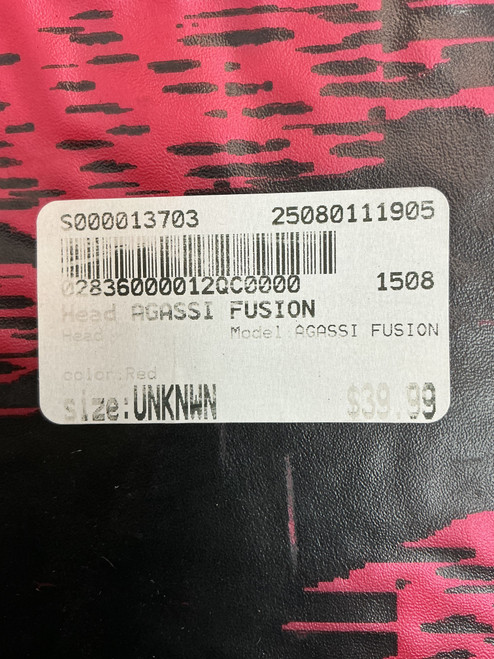 Vist Large View of Product Image Which is Used Head AGASSI FUSION Adult Tennis Racquet Red Unknown