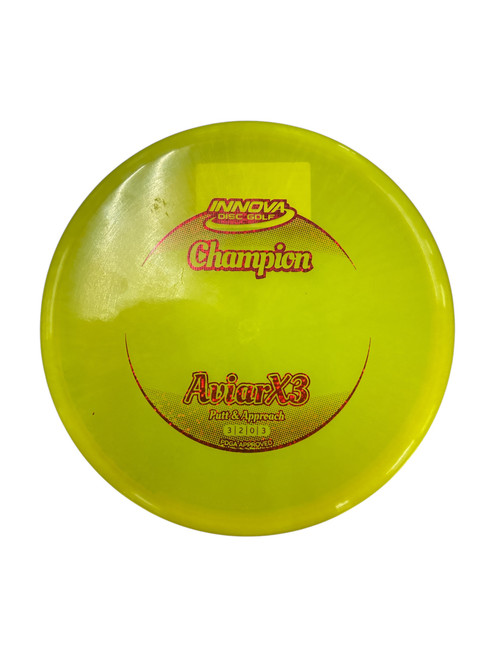 Vist Large View of Product Image Which is Used Innova CHAMPION AVIARX3 Disc Golf Putter Yellow 11885-S000186729