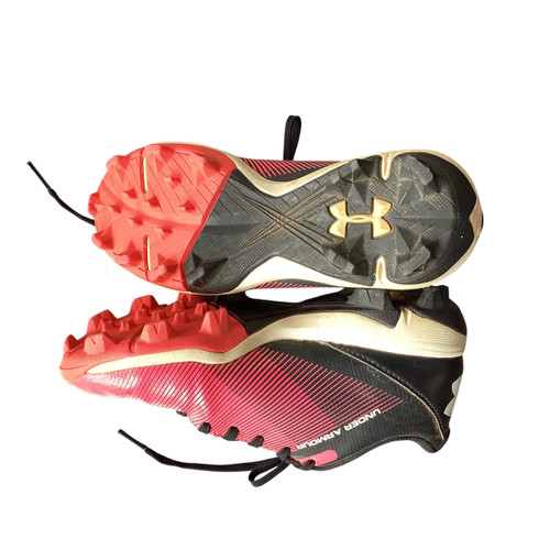 Vist Large View of Product Image Which is Used Under Armour AUTHENTIC BB/SB Cleats Pink Junior 01