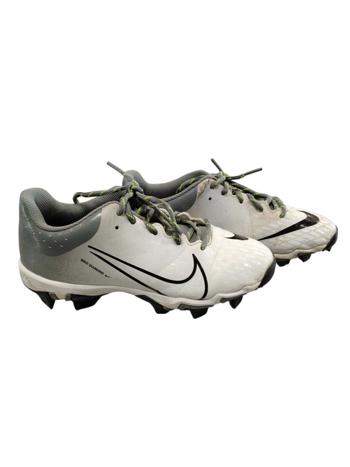 Vist Large View of Product Image Which is Used Nike HYPERDIAMOND 4 BB/SB Cleats Grey Junior 04.5