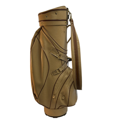 Vist Large View of Product Image Which is Used Mizuno MIZUNO LEATHER CART BAG Mens Cart Bag Tan