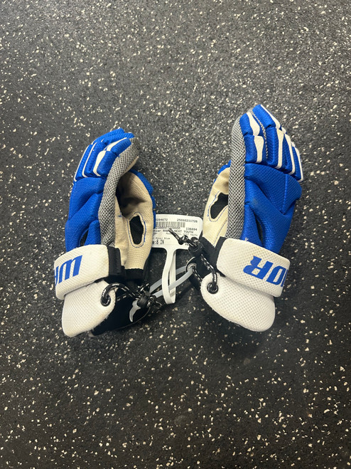 Vist Large View of Product Image Which is Used Warrior RABIL NEXT YOUTH Lacrosse Gloves Junior Royal Blue 8" 11726-S000284672