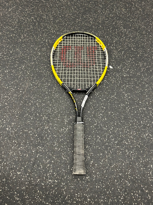 Vist Large View of Product Image Which is Used Wilson ENERGY Adult Tennis Racquet Yellow 4 3/8"