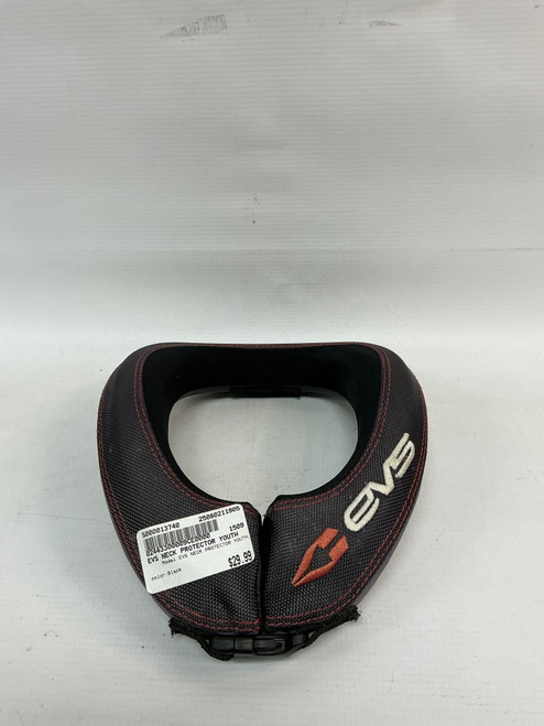 Vist Large View of Product Image Which is Used EVS NECK PROTECTOR YOUTH Junior Neck Brace Black