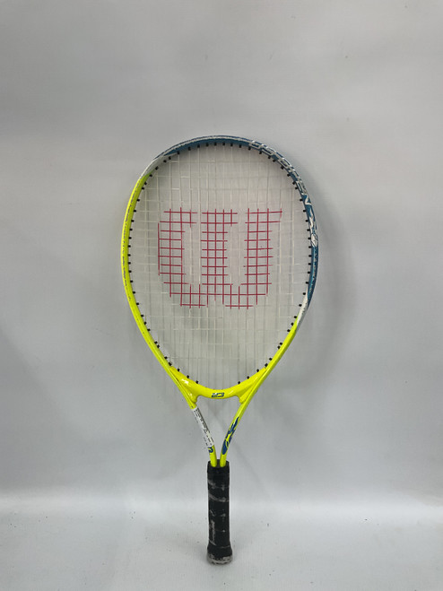 Vist Large View of Product Image Which is Used Wilson US OPEN 23 Junior Tennis Racquet Yellow 23"