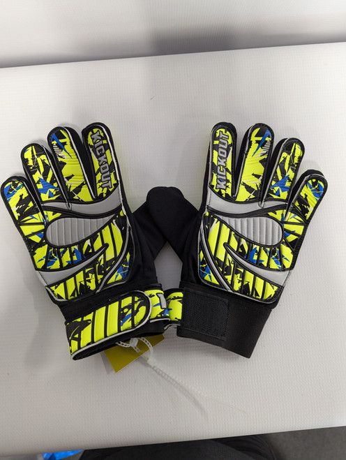 Vist Large View of Product Image Which is Used KICKOUT GOALIE GLOVES Soccer Goalie Gloves Black And Optic Yellow 8