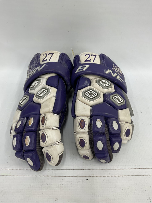 Vist Large View of Product Image Which is Used BRIN Lacrosse Gloves Mens Purple 20" 11871-S000020150
