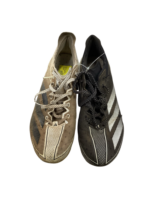 Vist Large View of Product Image Which is Used Adidas ADIZERO Adult FB Cleats Black And White Senior 9.5