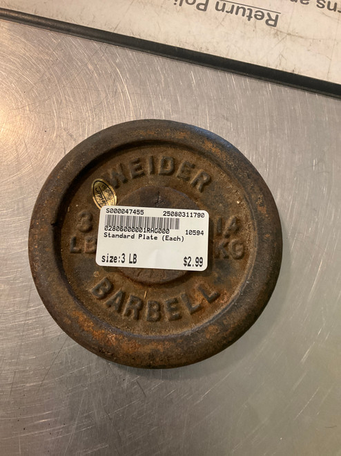 Vist Large View of Product Image Which is Used Standard Plate (Each) 3 lb