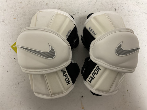 Vist Large View of Product Image Which is Used Nike VAPOR Lacrosse Arm Pads/Guards White MD