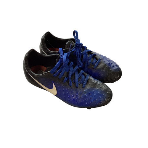 Vist Large View of Product Image Which is Used Nike MAGISTA OPUS II FG Soccer Cleats Black And Royal Blue Junior 05.5