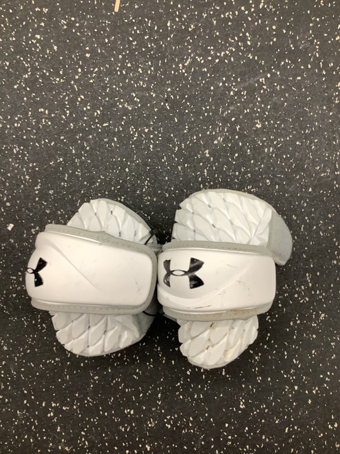 Vist Large View of Product Image Which is Used Under Armour ARM PAD Lacrosse Arm Pads/Guards White LG