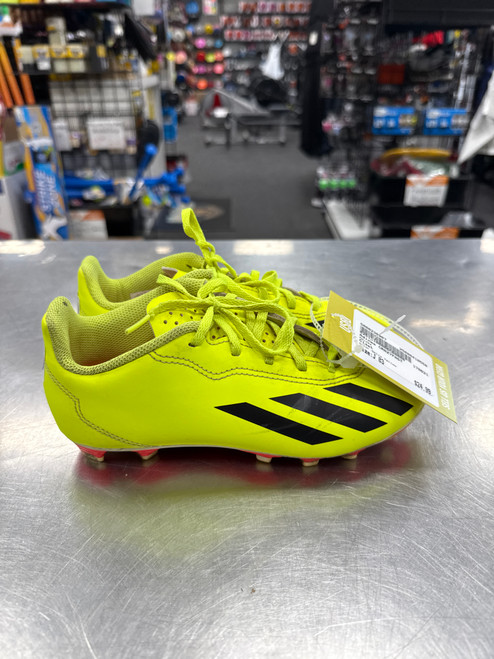 Vist Large View of Product Image Which is Used Adidas Soccer Cleats Optic Yellow Junior 03
