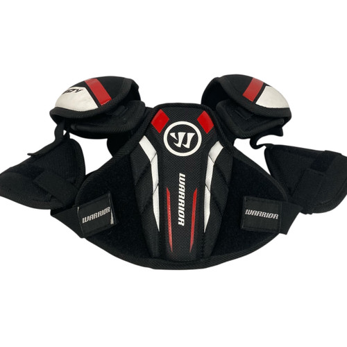 Vist Large View of Product Image Which is Used Warrior BURN NEXT Lacrosse Shoulder Pads Black SM