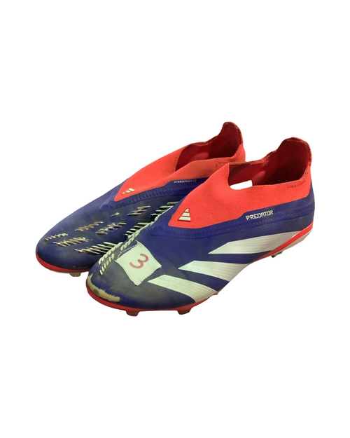 Vist Large View of Product Image Which is Used Adidas Soccer Cleats Royal Blue Junior 03