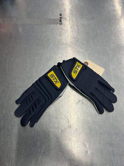 Vist Large View of Product Image Which is Used STX BREEZE GLOVE Lacrosse Gloves Womens Grey SM