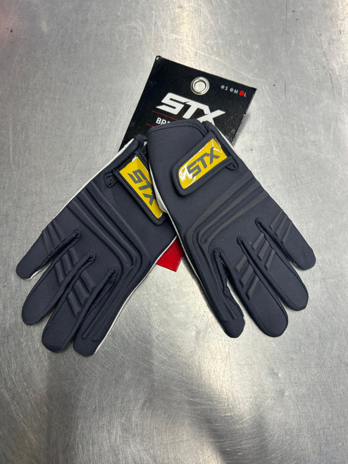 Vist Large View of Product Image Which is Used STX BREEZE GLOVE Lacrosse Gloves Womens Grey LG