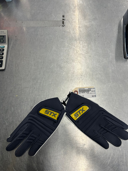 Vist Large View of Product Image Which is Used STX BREEZE GLOVE Lacrosse Gloves Womens Grey LG