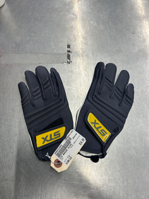 Vist Large View of Product Image Which is Used STX BREEZE GLOVE Lacrosse Gloves Womens Grey LG