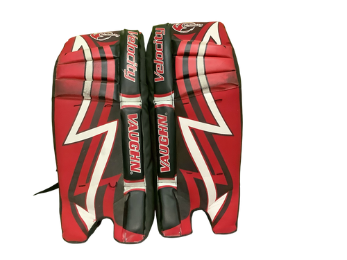 Vist Large View of Product Image Which is Used Vaughn VELOCITY Street Leg Pads Red XS