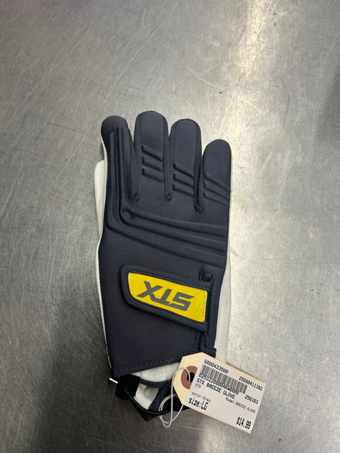 Vist Large View of Product Image Which is Used STX BREEZE GLOVE Lacrosse Gloves Womens Grey LG