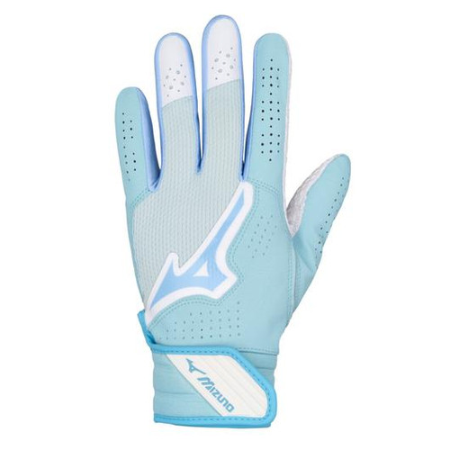 Vist Large View of Product Image Which is New Mizuno FINCH BB/SB Batting Gloves None Light Blue XS