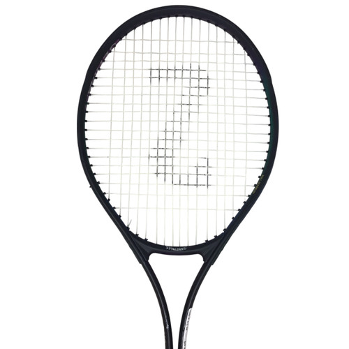 Vist Large View of Product Image Which is Used Spalding ULTIMA 110 Adult Tennis Racquet Black 4 1/2"