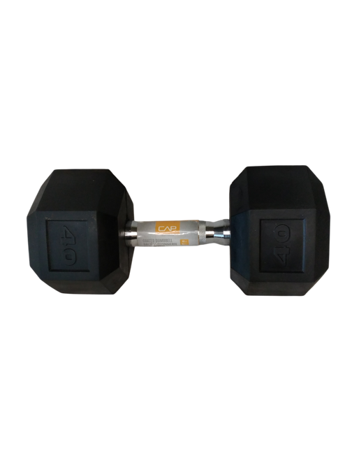 Vist Large View of Product Image Which is New 40 lb Rubber Dumbbell