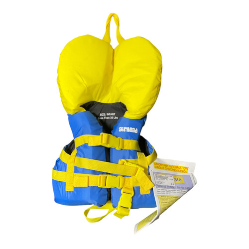 Vist Large View of Product Image Which is Used Airhead Infant PFD Royal Blue S/M