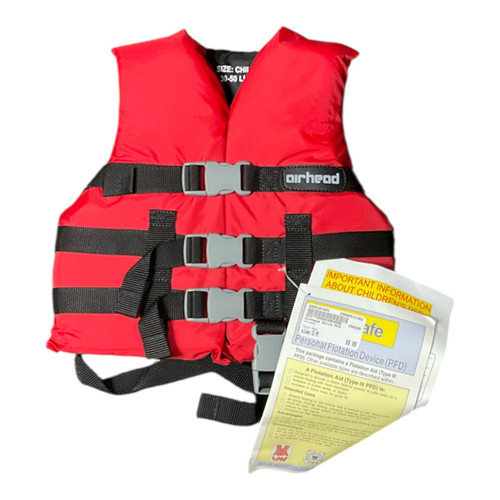 Vist Large View of Product Image Which is Used Airhead Child PFD Red S/M