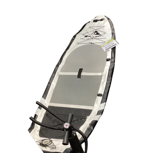 Vist Large View of Product Image Which is Used POLAR OUTDOORS PADDLE BOARD SUP Board White 9Ft 9In