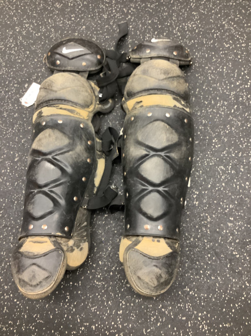 Vist Large View of Product Image Which is Used Nike JR LEGS Catchers Leg Guards Black Junior