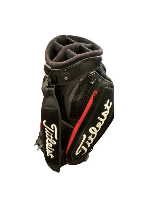 Vist Large View of Product Image Which is Used Titleist BLACK AND RED Mens Cart Bag Black