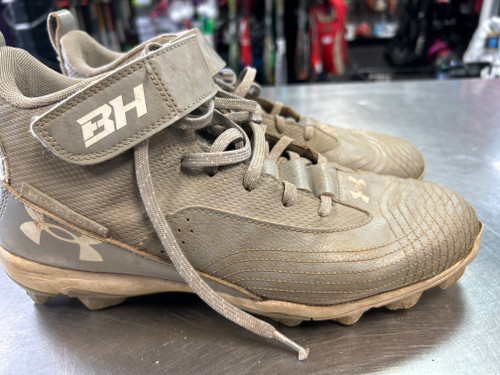 Vist Large View of Product Image Which is Used Under Armour BRICE HARPER BB/SB Cleats Grey Senior 9