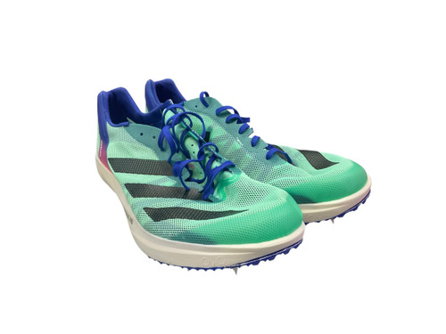 Vist Large View of Product Image Which is Used Adidas Track & Field Cleats Adult Teal Senior 10