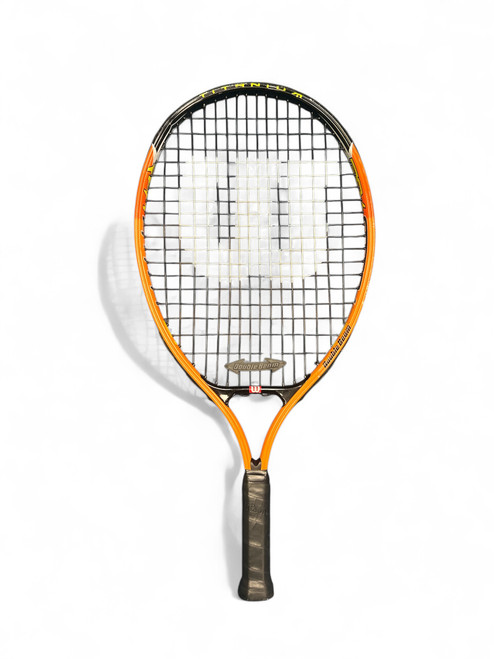 Vist Large View of Product Image Which is Used Wilson TITANIUM 23 US OPEN Junior Tennis Racquet Orange 21"