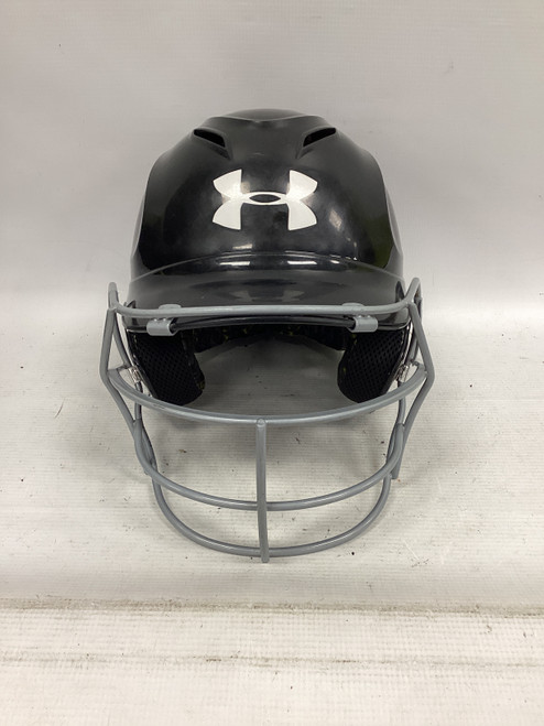 Vist Large View of Product Image Which is Used Under Armour UABH100 Batting Helmet w/Mask Black MD