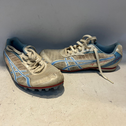 Vist Large View of Product Image Which is Used Asics Track & Field Cleats Adult White Senior 9