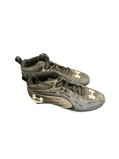 Vist Large View of Product Image Which is Used Under Armour Adult FB Cleats Black Senior 10