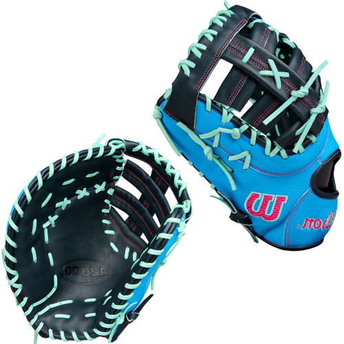 Vist Large View of Product Image Which is New Wilson A2000 1677SS Fall 2025 Superskin 12.5" Pro-Stock LHT Baseball First Base Mitt WBW103460125 