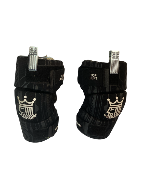 Vist Large View of Product Image Which is Used Brine ARM GUARDS Lacrosse Arm Pads/Guards Black MD