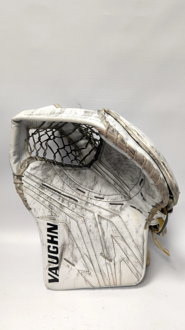 Vist Large View of Product Image Which is Used Vaughn SLR4 GOALIE CATCH GLOVE Senior Goalie Catcher Red And White