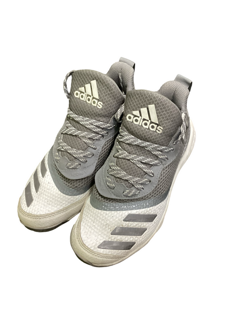 Vist Large View of Product Image Which is Used Adidas BB/SB Cleats Grey And White Junior 04.5