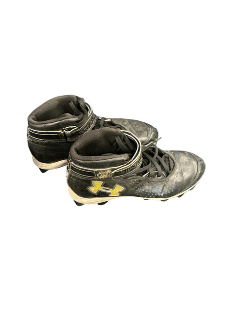 Vist Large View of Product Image Which is Used Under Armour Adult FB Cleats Black Senior 7