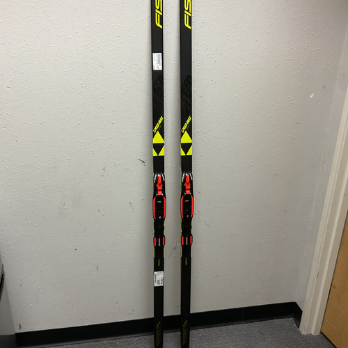 Vist Large View of Product Image Which is Used Fischer SPEED MAX CLASSIC JR IFP Mens XC Ski/Binding Black And Optic Yellow 187 cm