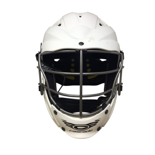 Vist Large View of Product Image Which is Used Cascade CS-R ADJ Lacrosse Helmet White One Size