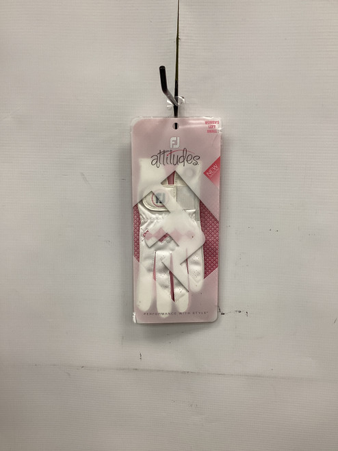 Vist Large View of Product Image Which is Used Foot Joy ATTITUDES Womens Golf Glove White SM