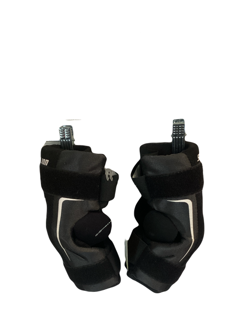 Vist Large View of Product Image Which is Used STX STALLON 50 Lacrosse Arm Pads/Guards Black SM